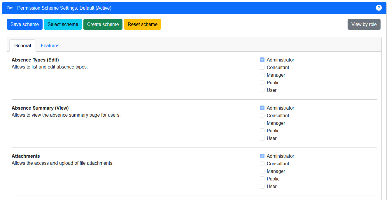 TeamCal Neo Permissions